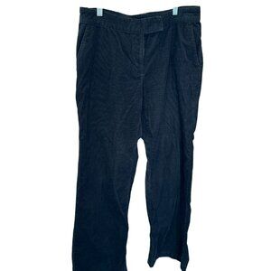 Vintage Izod Womens Black Corduroy Pants Size 10